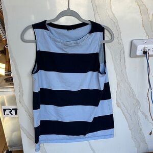 Marimekko x Uniqlo Navy and Blue Striped Tank Size L